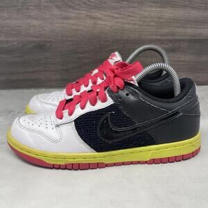 Nike Dunk Low Shoes Womens Size 6 Berry Volt Sneakers Vintage 317813-004